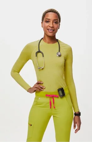 Figs limeade salta under scrub longsleeve thumbnail 1