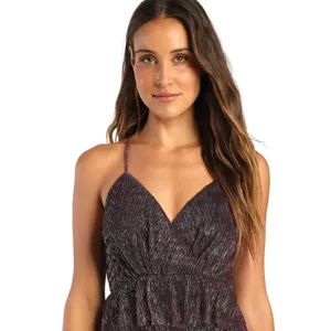 Lulus NWT Metallic Tiered Mini Dress thumbnail 3