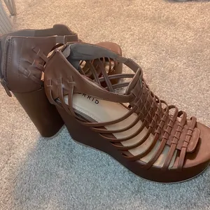Torrid wedge sandal tall brown size 10w neutral thumbnail 3