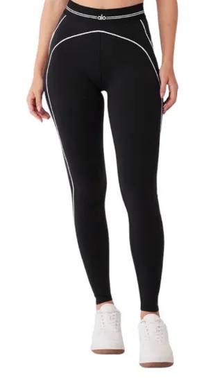Alo Yoga Airbrush High-Waist Heart Throb Legging Black/White S thumbnail 1