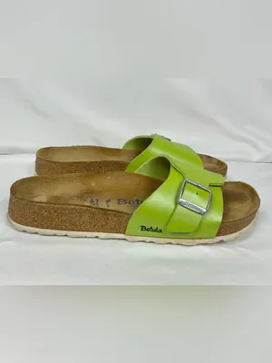 Betula by Birkenstock Catalina Lime Green Single Buckle Slide Sandals Sz 10 thumbnail 3