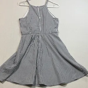 I.N. San Francisco Black and White Striped Dress with Floral Detail thumbnail 5
