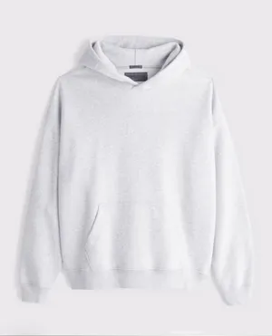 Abercrombie Essential Popover Hoodie Grey thumbnail 1