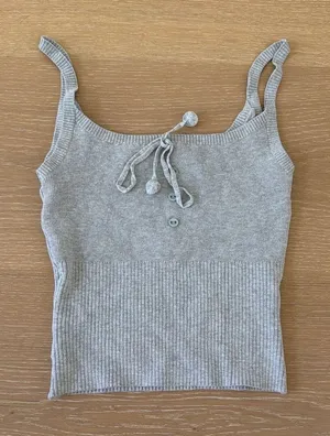 White Fox Sleeveless Knit Cami Top Size S Gray thumbnail 1