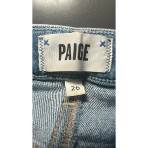 Paige Cindy‎ High Rise Straight Leg Jeans Lover Wash Grand Hem 26 5512E77-7125 thumbnail 7