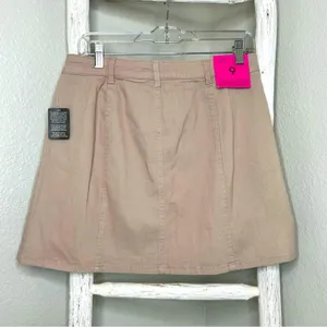 Celebrity Pink‎ Skirt A Line Mini Button Front Tan Size 9 NWT thumbnail 2