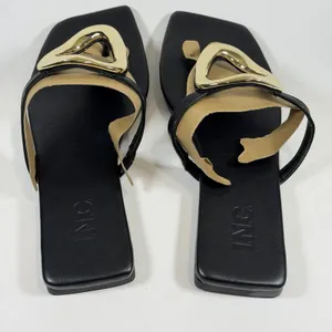 I.N.C. International Concepts Size-8.5M Flat Sandals‎ Yadiraf Black Gold thumbnail 6