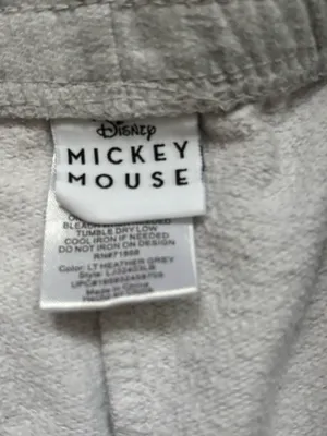 Disney Mickey Mouse Gray Women’s Embroidered Graphic Joggers Size XS(0/2) thumbnail 6