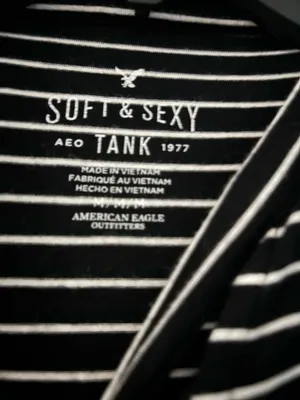 American Eagle Long black and white tank thumbnail 2