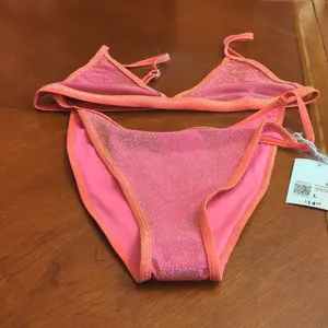 Forever 21 Bikini set Fuchsia/Tomato Size L thumbnail 2