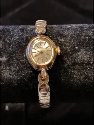 Vintage Acqua by Timex Women's Mechanical Watch Two-Tone Oval Stretch Band WORKS thumbnail 6