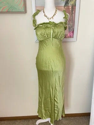 Reformation Erdem Silk Dress in Yucca Size XS thumbnail 2