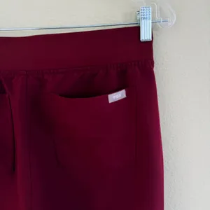 FIGS Zamora Jogger Scrub Pants Womens XS Burgundy‎ Maroon thumbnail 5