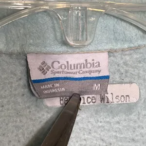 Columbia Jacket Womens Medium Light Blue XL6445 Full Zip Fleece Outdoors Hiking thumbnail 3