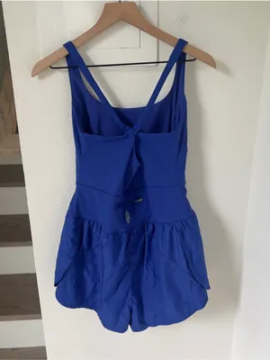 Free People FP Movement Righteous Runsie Romper - Ultra Indigo Blue - NWOT thumbnail 5