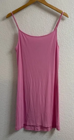 Skims Soft Lounge Ribbed Mini Dress Pink Size XL thumbnail 1