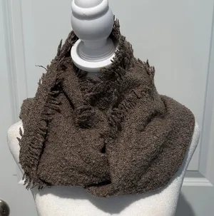Altar'd State Brown Textured Infinity Scarf OS thumbnail 1