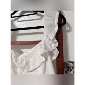 Reformation Tide Midi Dress White Ruffle Cotton Tiered thumbnail 10