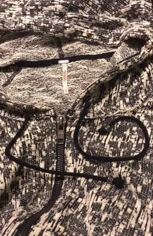Free People Come Out of Style 2-Pocket Gray Knit Zip Hoodie EUC S thumbnail 7
