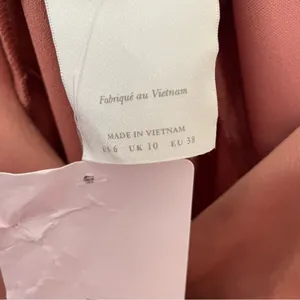 Anthropologie BHLDN Piper V-Neck Side Slit Satin Gown Dress in Sedona US 6 thumbnail 6