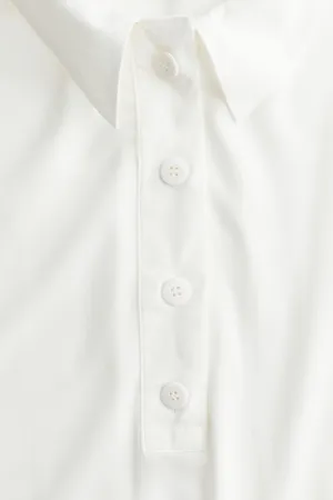 H&M Oversized Sheer CrêPe Polo Shirt thumbnail 2