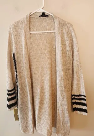 Tan long cardigan sweater size womens medium thumbnail 1