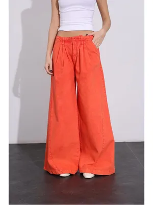 Free People We The Free Equinox Denim Jean 25 Coral Fusion Oversized Flared thumbnail 14