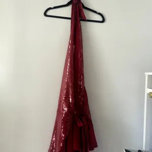 Abercrombie & Fitch Red Sequin Wrap Mini Dress NWT Size XL thumbnail 3