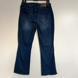 Frye and Co Women's High Rise Raw Hem Button Fly Boot Cut Jeans Size 10‎ thumbnail 5