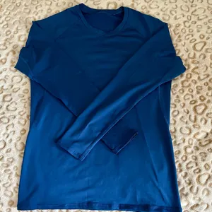 Blue Long Sleeve Workout Shirt thumbnail 1