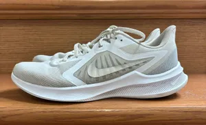 Nike Downshifter 10 White Metallic Silver Woman’s Running Shoes thumbnail 2