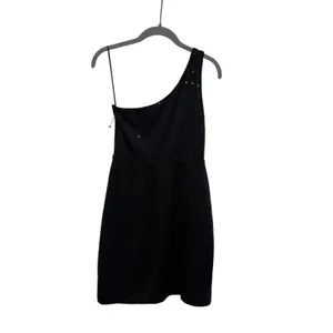 Max and Cleo Women's Black Sequin One Shoulder Mini Dress Size 2 thumbnail 8