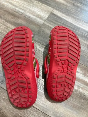 Crocs ugly Christmas sweater lined shoes thumbnail 4
