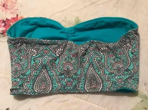 5/$25 Sale reversible bandeau bra paisley print on one side thumbnail 3