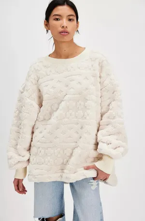 Free people Cable Knit Sweatshirt thumbnail 1