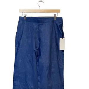 Milk & Honey Womens Indigo Blue 2 Piece Peplum Camisole and Wide Leg Pant Set L thumbnail 4