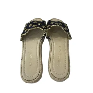 Jack Rogers Palmer Slide Espadrille Sandals Midnight Gold Linen Womens Size 9 M thumbnail 3