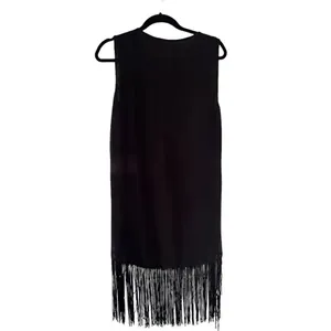 Hazel Charleston Black Beaded Fringe Dress NWT S thumbnail 3