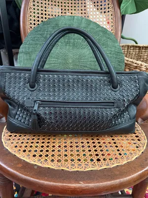 Vintage 80s/90s Aspects by Lisette Black Basketweave East West Doctor’s Bag thumbnail 2