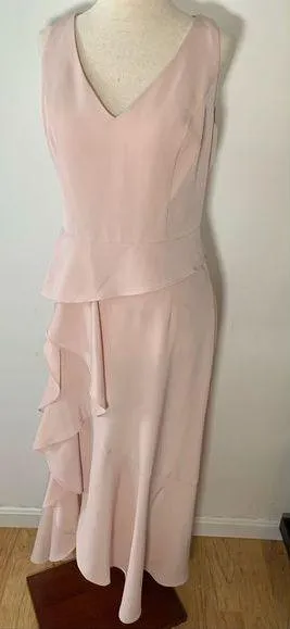 Adrianna papell size 8 pink long thumbnail 1