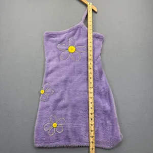 For Love‎ & Lemons Purple Fuzzy Daisy One Shoulder Mini Dress Small KSP23D101 thumbnail 4