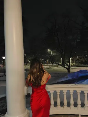 Beginning Boutique Ella Red Off Shoulder Formal Dress thumbnail 6