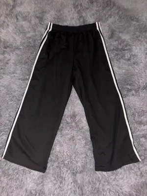 Wide Leg Sweatpants With White Stripes thumbnail 1