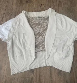 cardigan White Size L thumbnail 1