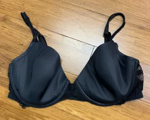 Victoria's Secret Angels Black‎ Lace Trim Bra Women's Size 36D 3/4 Cup Y2K Sexy thumbnail 1