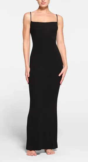 SKIMS Soft Long Slipdress ONYX Medium NWT thumbnail 1