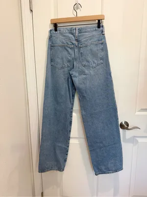 AGOLDE Fusion Jeans size 25 Medium Wash Wide Leg Straight 100% Cotton Denim thumbnail 5