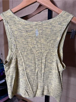 Free People Movement New Moon Knotted Front Crop Tank Sleepy Lemon Medium thumbnail 10