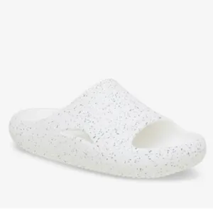 CROCS Mellow Recovery Speckle White and Black Slide Sandal W8‎ / M6 thumbnail 2