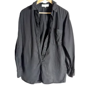 Zara Black Long Sleeve Button Front Short Romper Size Medium thumbnail 3